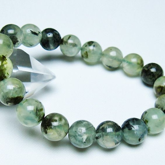 ルチル入り プレナイト ブレスレット 11mm [t228-4558]