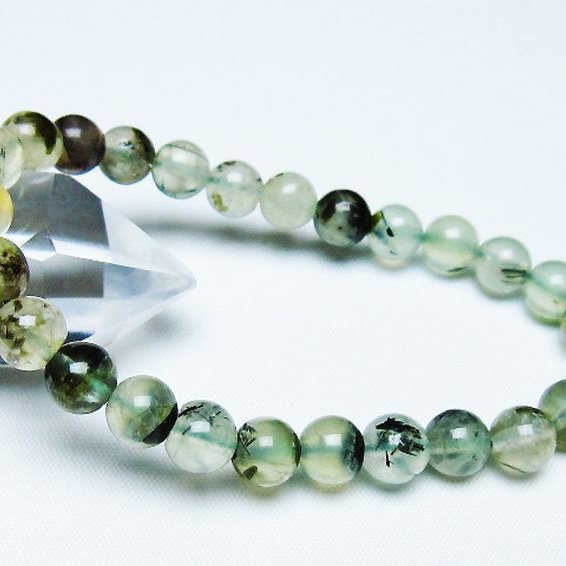 ルチル入り プレナイト ブレスレット 7mm [t228-4569]