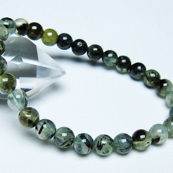 ルチル入り プレナイト ブレスレット 7mm [t228-4575]