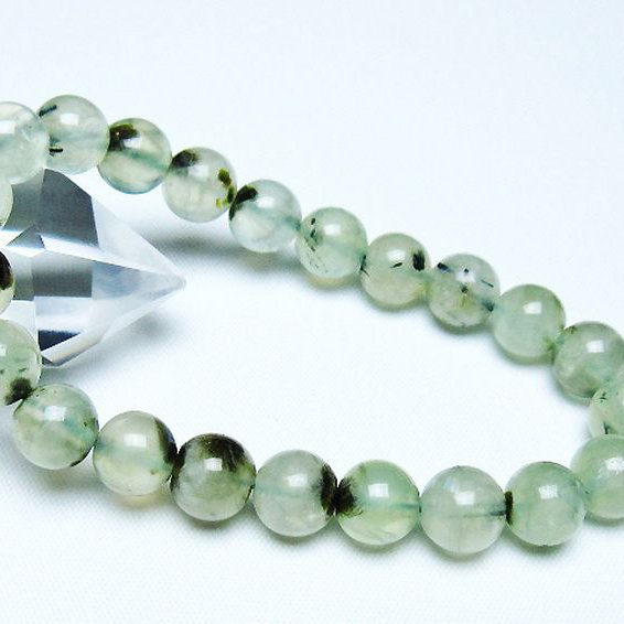 ルチル入り プレナイト ブレスレット 9mm [t228-4576]