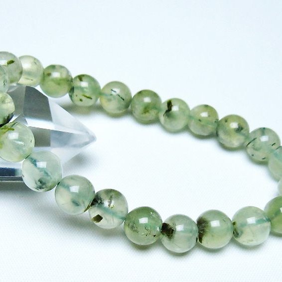 ルチル入り プレナイト ブレスレット 9mm [t228-4577]