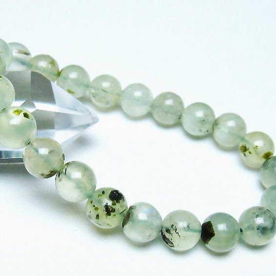 ルチル入り プレナイト ブレスレット 9mm [t228-4584]