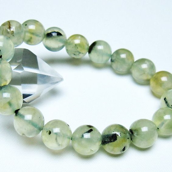 ルチル入り プレナイト ブレスレット 11mm [t228-4585]