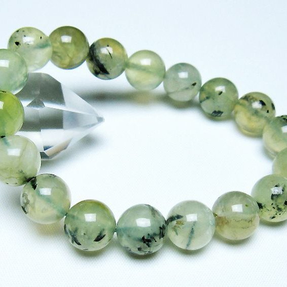 ルチル入り プレナイト ブレスレット 12mm [t228-4586]