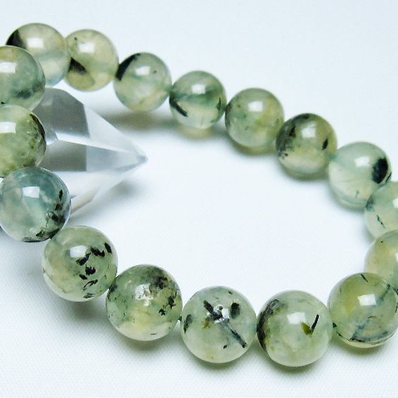 ルチル入り プレナイト ブレスレット 12mm [t228-4587]