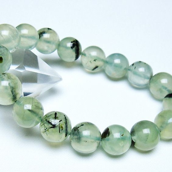 ルチル入り プレナイト ブレスレット 12mm [t228-4591]