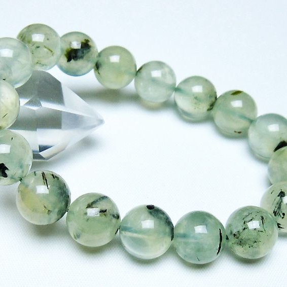 ルチル入り プレナイト ブレスレット 12mm [t228-4593]