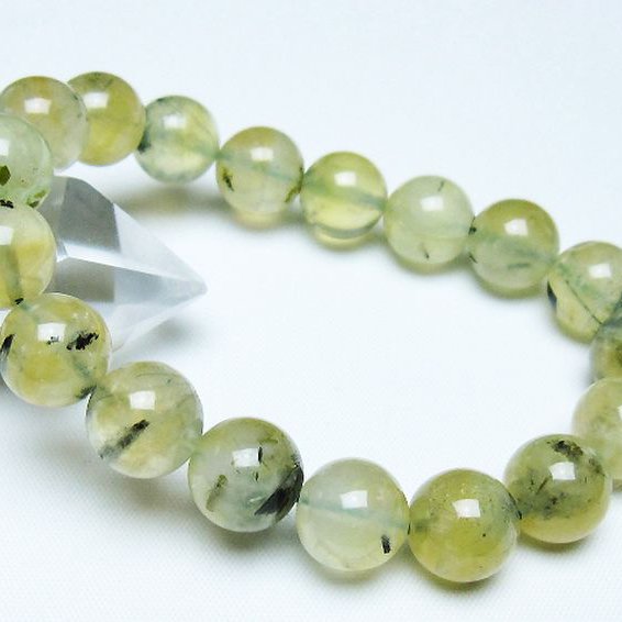 ルチル入り プレナイト ブレスレット 12mm [t228-4595]