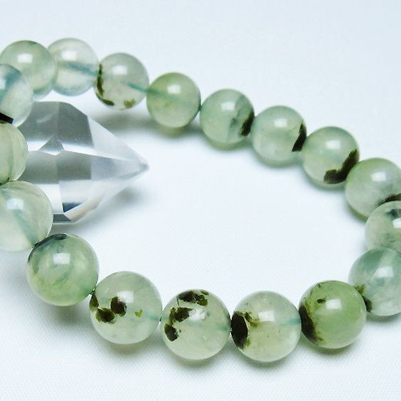 ルチル入り プレナイト ブレスレット 12mm [t228-4597]