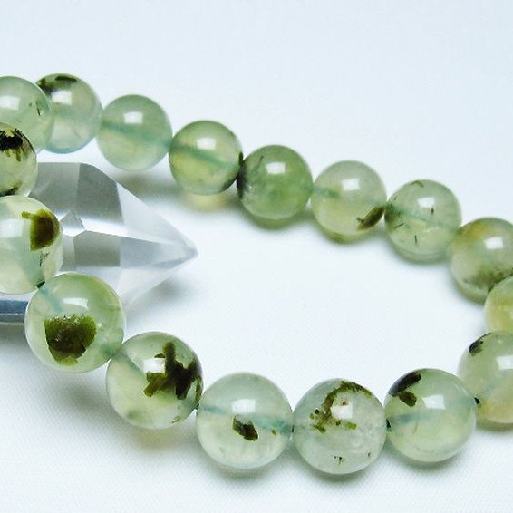 ルチル入り プレナイト ブレスレット 12mm [t228-4598]
