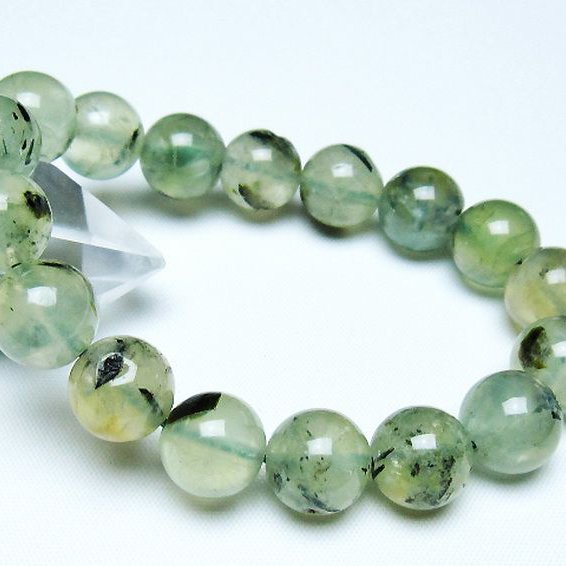 ルチル入り プレナイト ブレスレット 12mm [t228-4603]