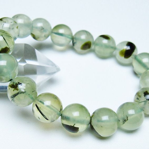 ルチル入り プレナイト ブレスレット 12mm [t228-4609]