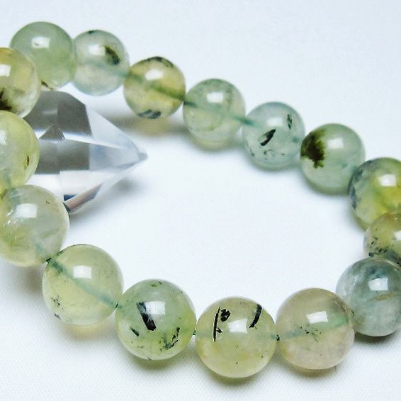 ルチル入り プレナイト ブレスレット 13mm [t228-4615]