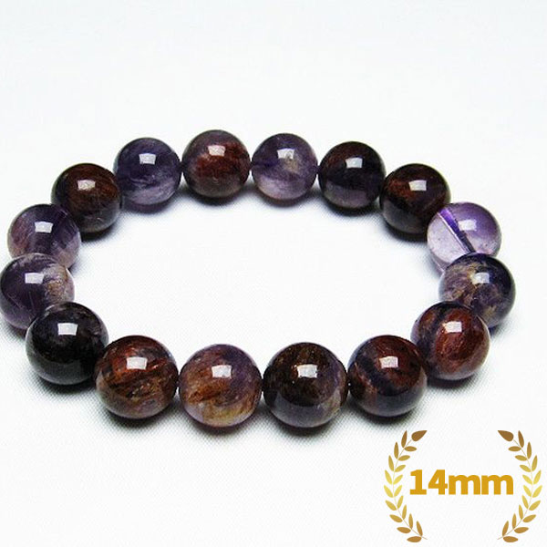アメジストファントム ブレスレット 14mm/カラーセラピー（パープル）/[T231-2441]