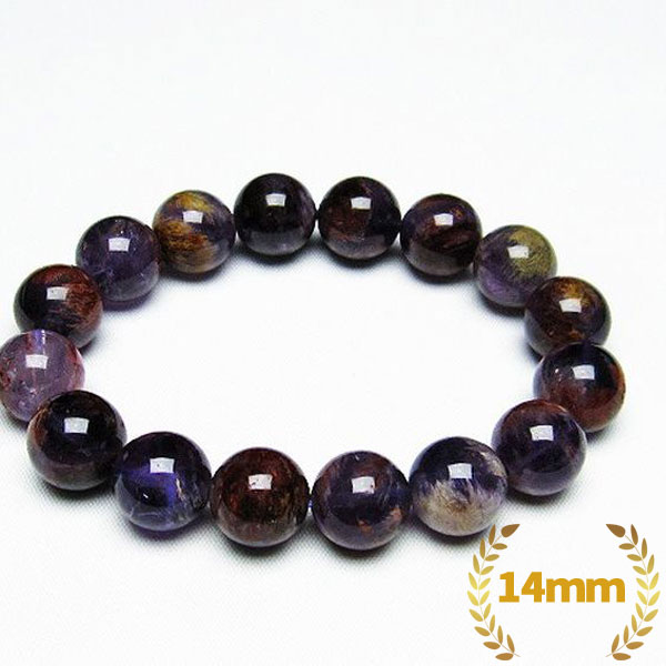アメジストファントム ブレスレット 14mm/カラーセラピー（パープル）/[T231-2477]