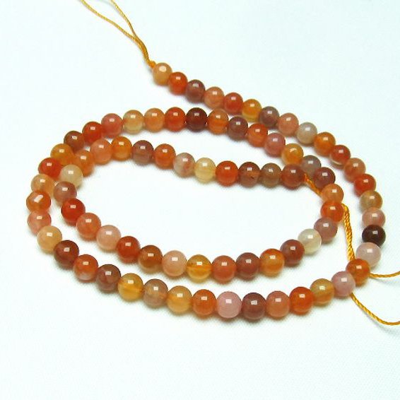 赤アゲート 一連  5mm [T232-1135]