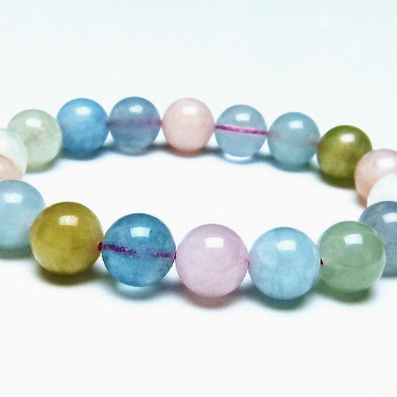 MIXベリル ブレスレット 緑柱石 12mm [T237-4100]