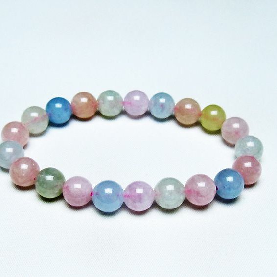 MIXベリル ブレスレット 緑柱石 9mm [T237-4146]