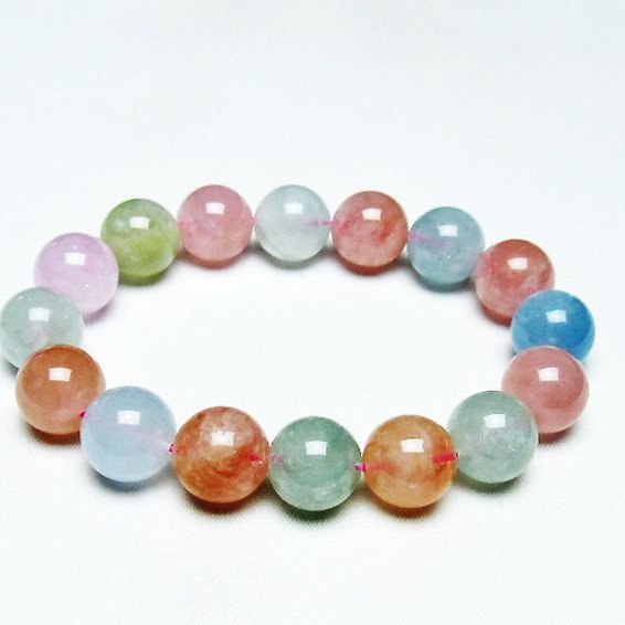 MIXベリル ブレスレット 緑柱石 14mm [T237-4255]