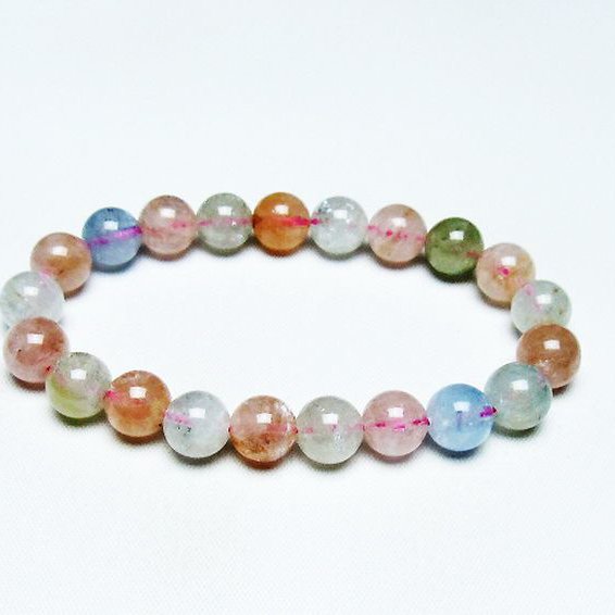 ★メール便送料無料+最大30%OFF★MIXベリル ブレスレット 緑柱石 9mm [T237-4275]