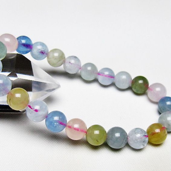 MIXベリル ブレスレット 緑柱石 8mm [T237-4412]