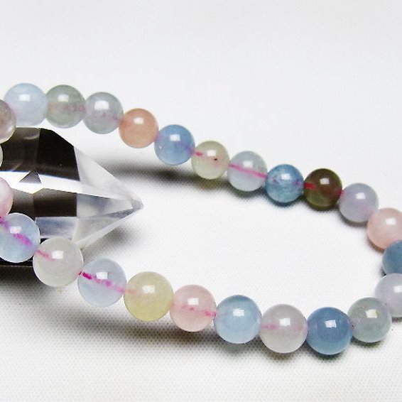 MIXベリル ブレスレット 緑柱石 7mm [T237-4455]