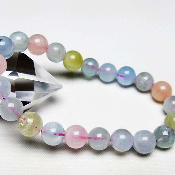 MIXベリル ブレスレット 緑柱石 8mm [T237-4465]