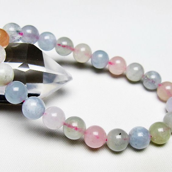 MIXベリル ブレスレット 緑柱石 8mm [T237-4468]