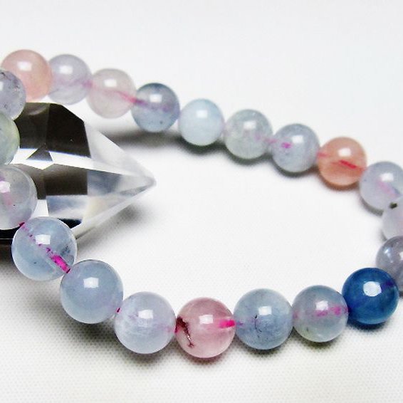 MIXベリル ブレスレット 緑柱石 9mm [T237-4470]