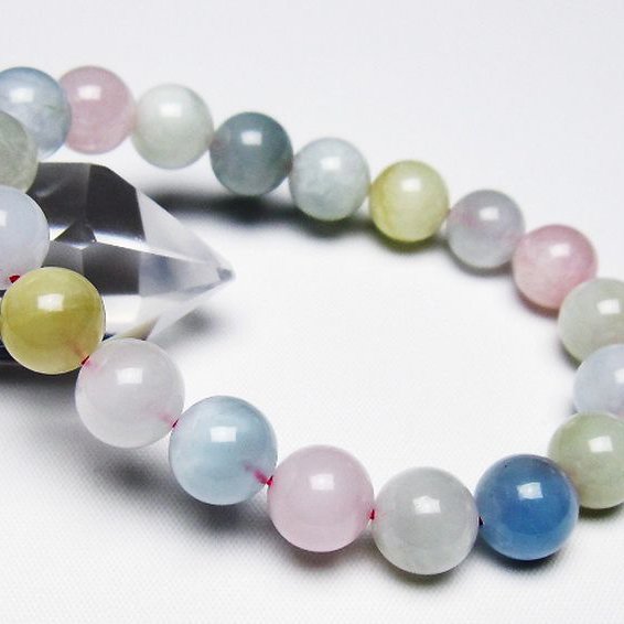 MIXベリル ブレスレット 緑柱石 10mm [t237-4522]