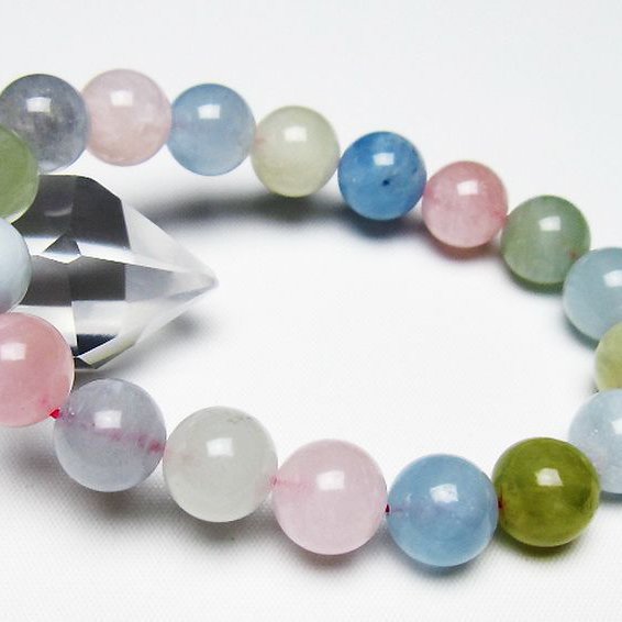 MIXベリル ブレスレット 緑柱石 11mm [T237-4569]