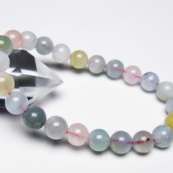 MIXベリル ブレスレット 緑柱石 8mm [T237-4600]