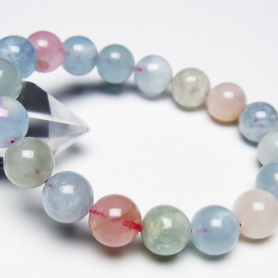 MIXベリル ブレスレット 緑柱石 11mm [t237-4618]