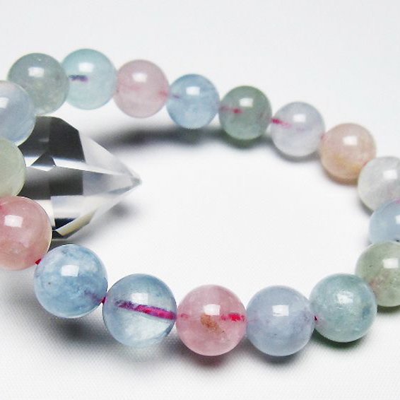 MIXベリル ブレスレット 緑柱石 12mm [T237-4619]