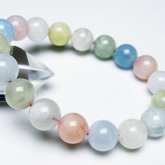 MIXベリル ブレスレット 緑柱石 11mm [t237-4684]