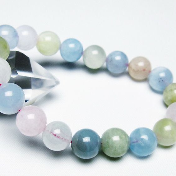 MIXベリル ブレスレット 緑柱石 10mm [t237-4695]
