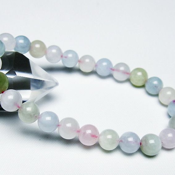 MIXベリル ブレスレット 緑柱石 8mm [t237-4734]