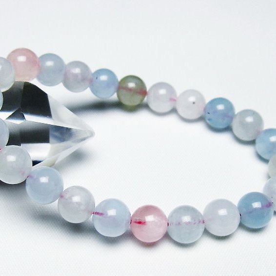 MIXベリル ブレスレット 緑柱石 8mm [t237-4740]