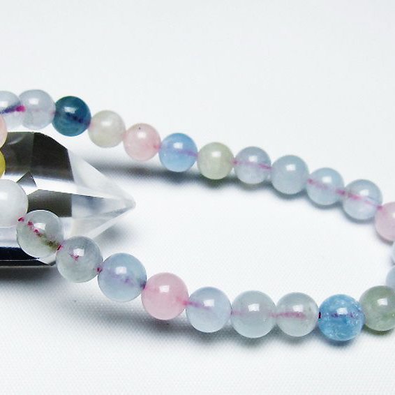 MIXベリル ブレスレット 緑柱石 7mm [t237-4751]