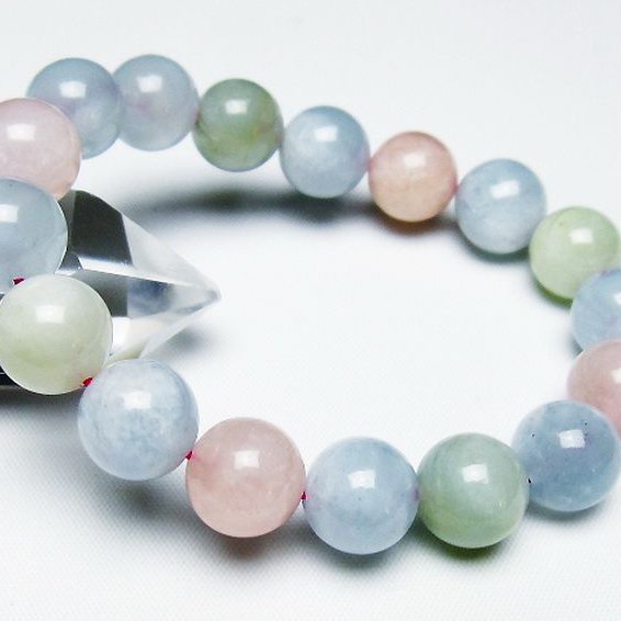 MIXベリル ブレスレット 緑柱石 12mm [t237-4765]