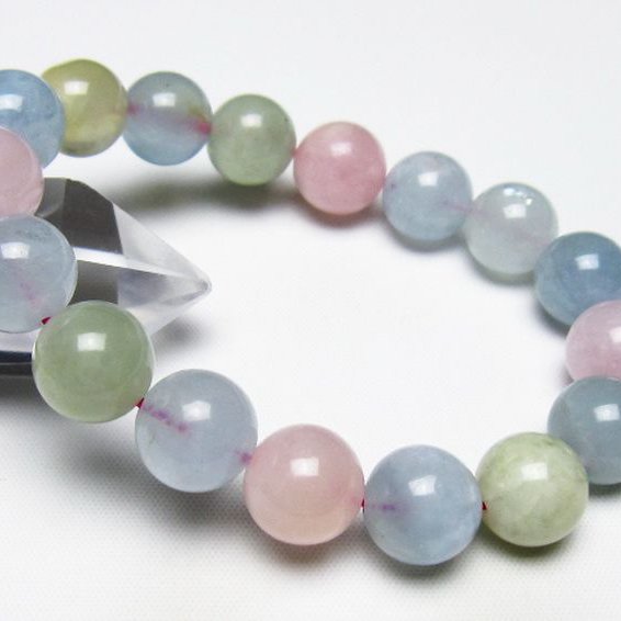 MIXベリル ブレスレット 緑柱石 12mm [t237-4872]