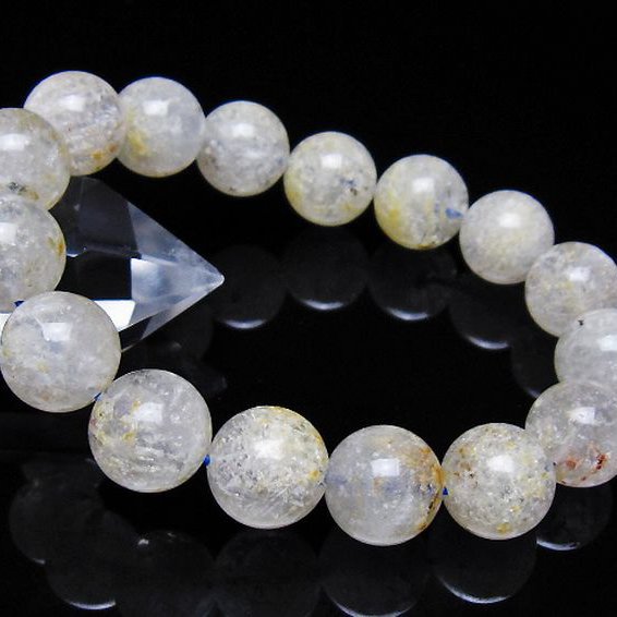 ホワイトガーデンファントムクォーツ ブレスレット 13mm [t239-3213]