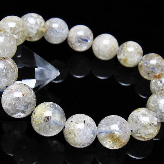 ホワイトガーデンファントムクォーツ ブレスレット 13mm [t239-3515]