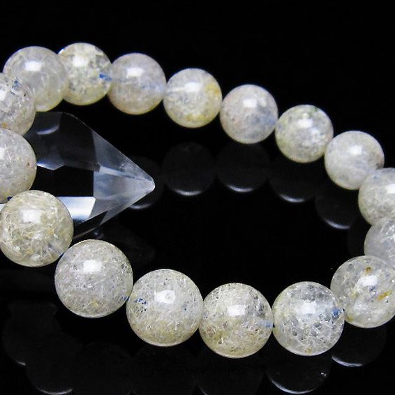 ホワイトガーデンファントムクォーツ ブレスレット 12mm [t239-3583]