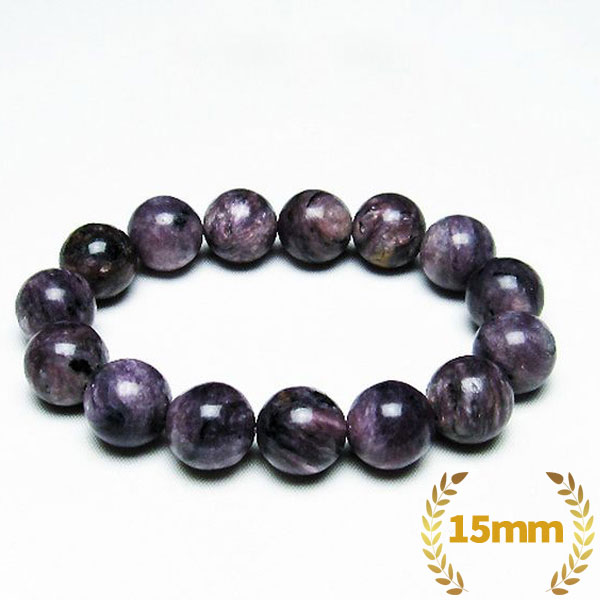チャロアイト ブレスレット 15mm/カラーセラピー（パープル）/[T24-8883]