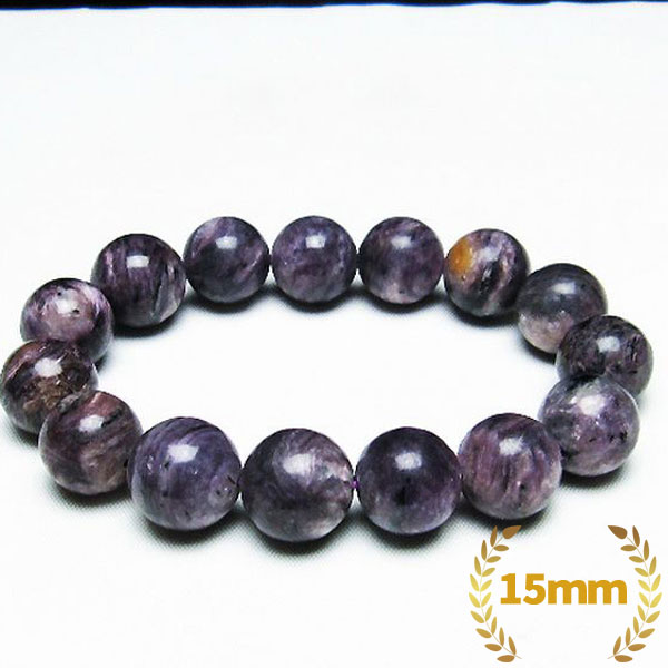 チャロアイト ブレスレット 15mm/カラーセラピー（パープル）/[T24-8900]