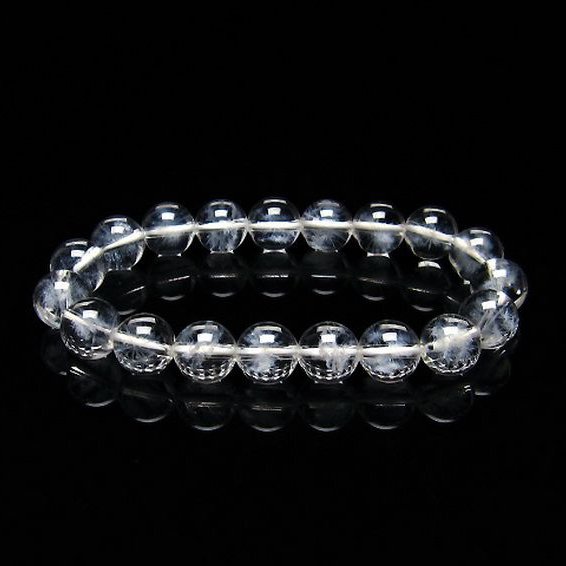 ホワイトスタークォーツ  ブレスレット 10mm [T241-2675]