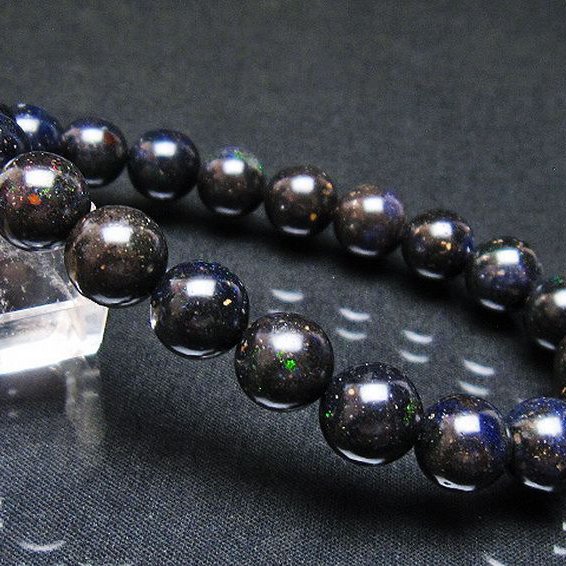ブラックオパール ブレスレット 10mm [T249-4356]