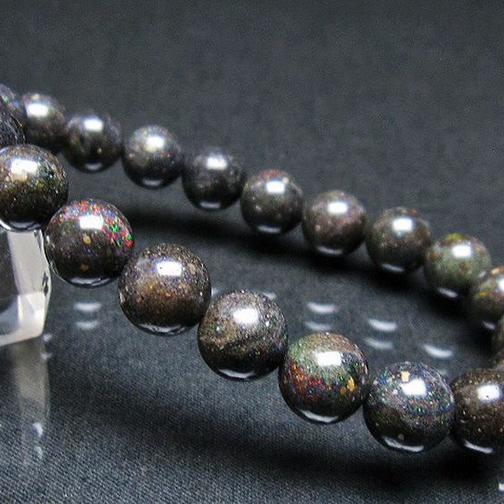 ブラックオパール ブレスレット 9mm [T249-4431]