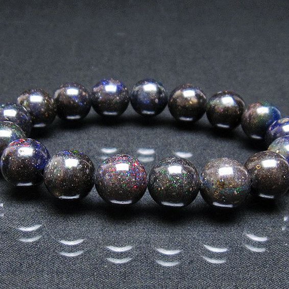 ブラックオパール ブレスレット 12mm [T249-4493]